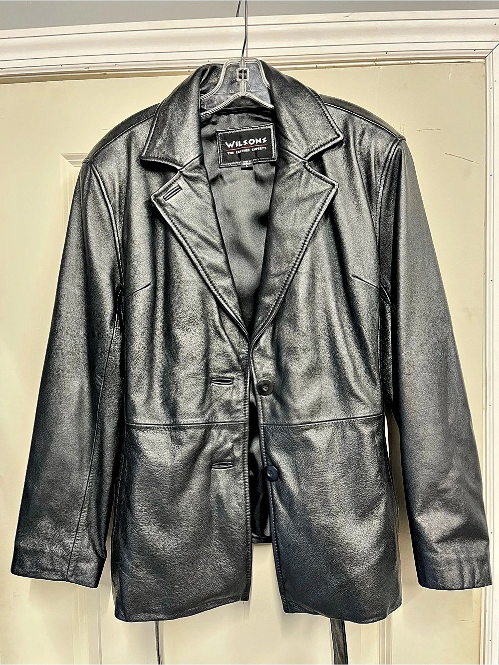 Wilson's Leather Blazer Jacket in Black Size Large
